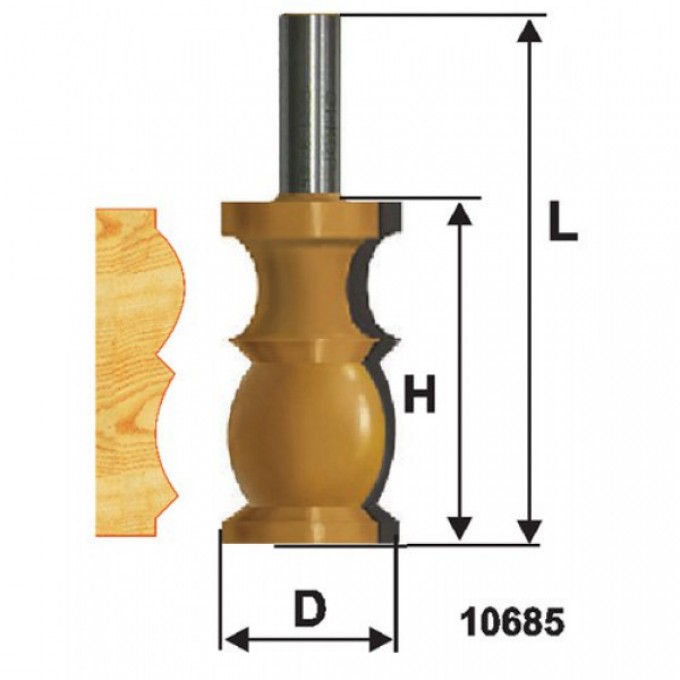 Фреза по дереву кромочная фигурная O32х57 №2 твердосплав ц/хв 12 ЭНКОР бокс 10685