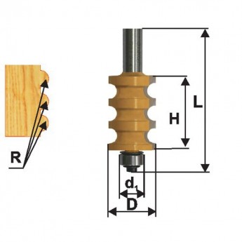 Кромочная фигурная фреза ЭНКОР 10691